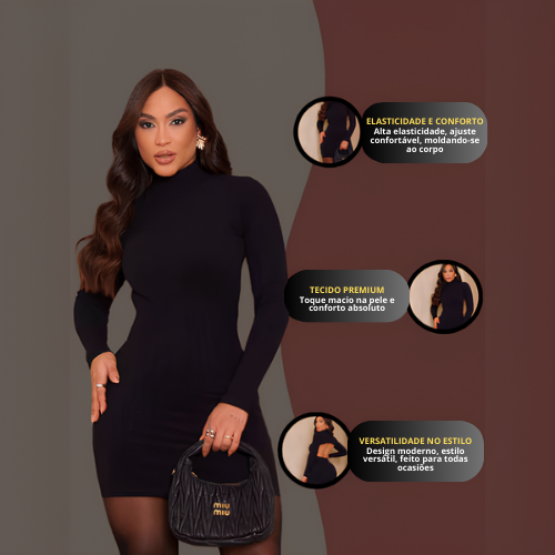 Vestido Feminino Lonovah Noir Elegance