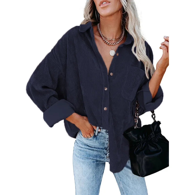 Camisa Feminina Lonovah Corduroy