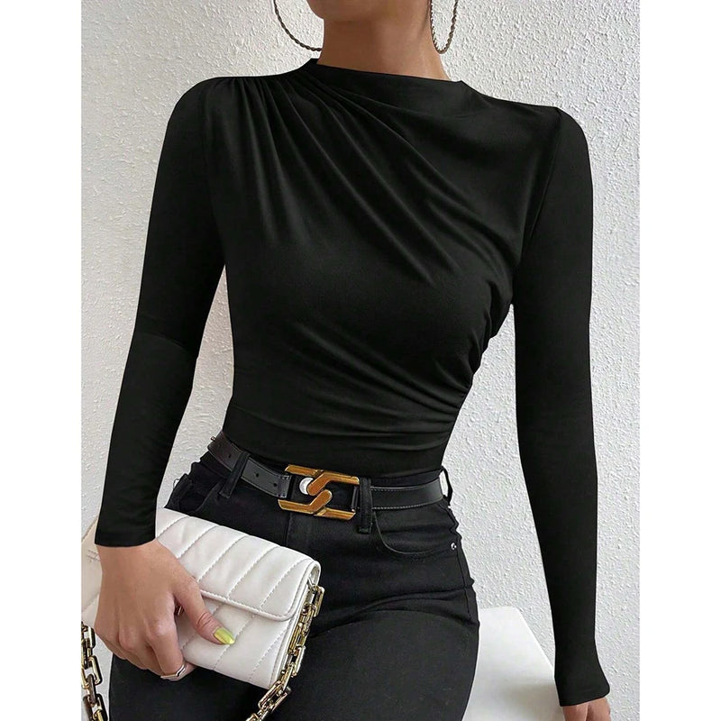 Camisa Feminina Lonovah Navy Elegance