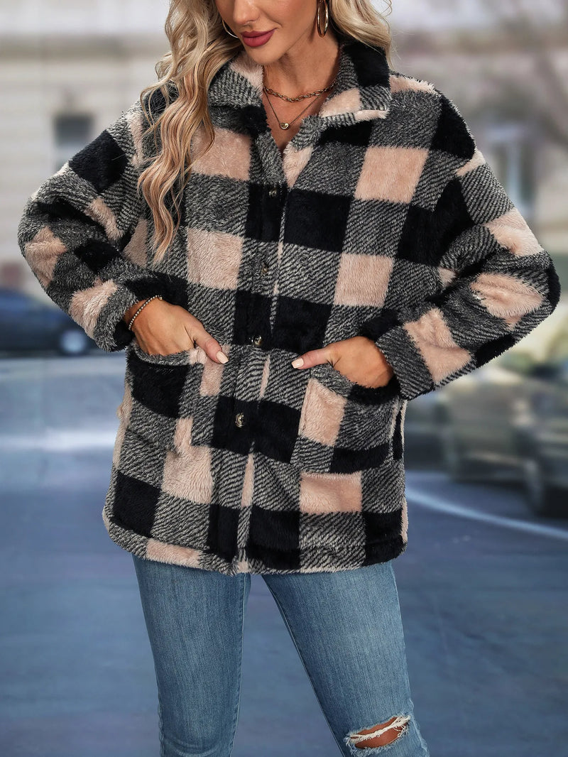 Casaco Feminino Lonovah Xadrez Soft Winter