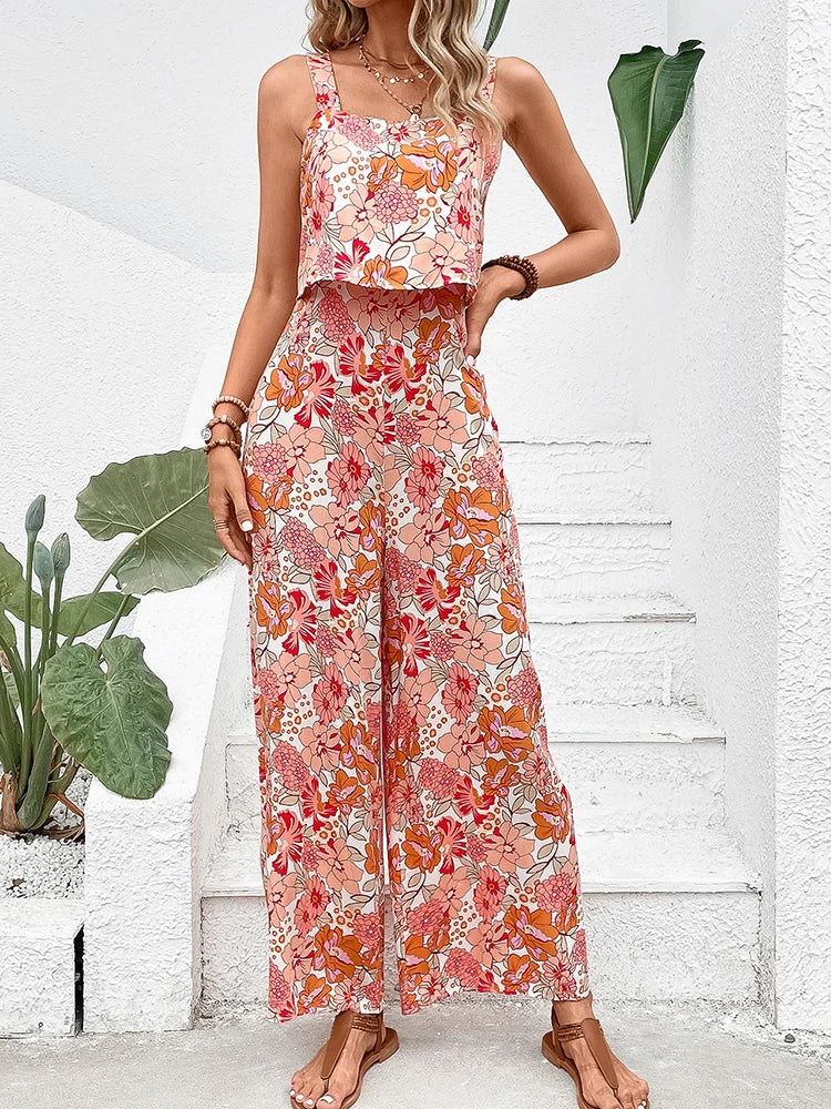 Macacão Feminino Lonovah Floral Vibes