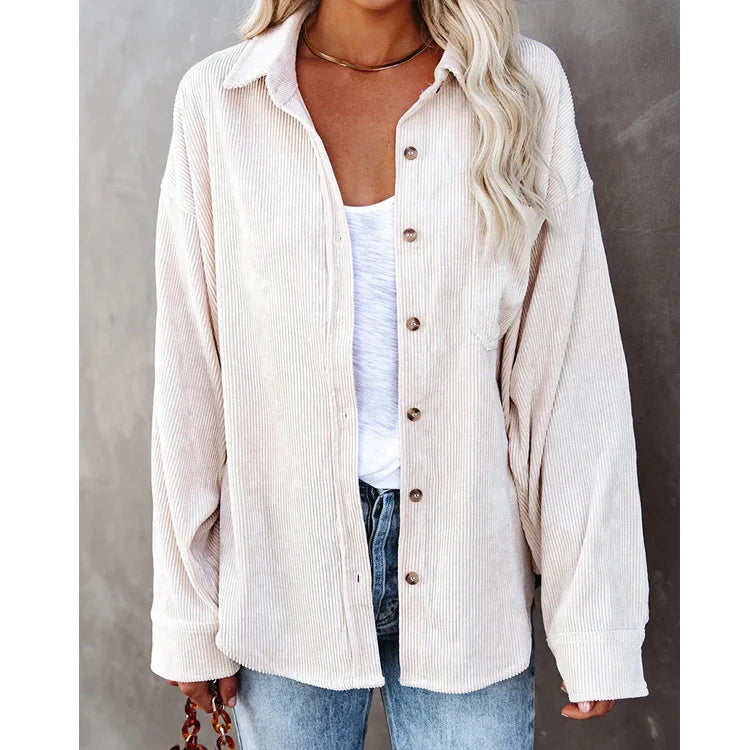 Camisa Feminina Lonovah Corduroy