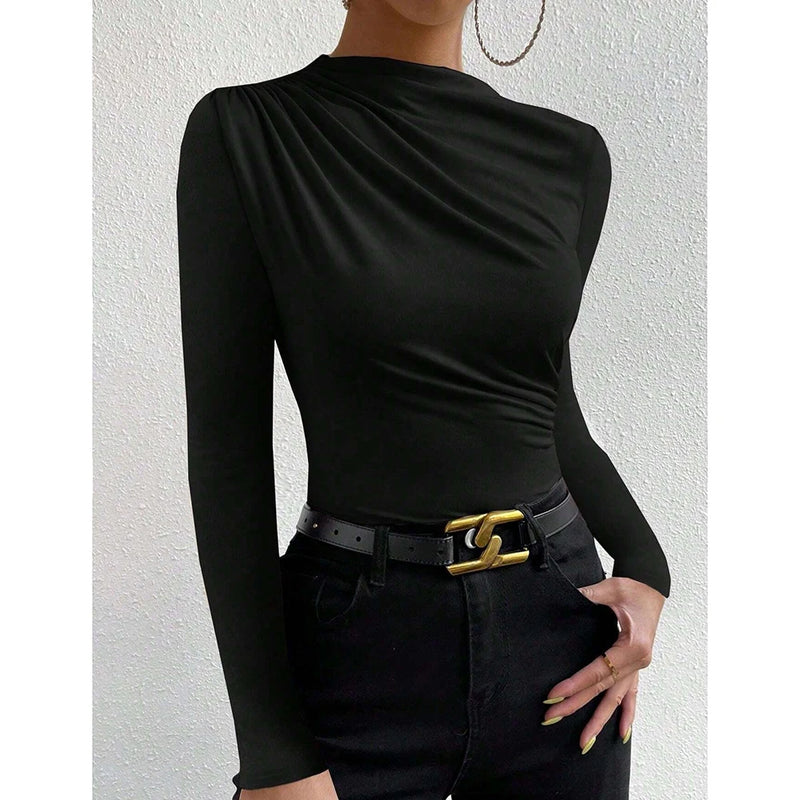 Camisa Feminina Lonovah Navy Elegance