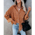 Camisa Feminina Lonovah Corduroy