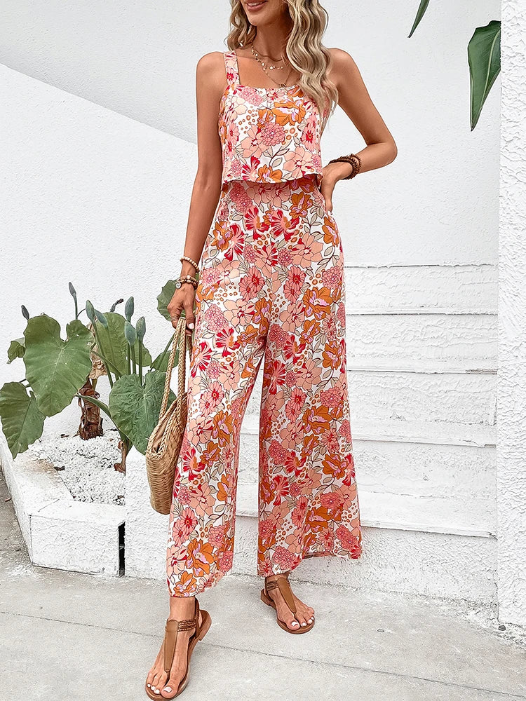 Macacão Feminino Lonovah Floral Vibes