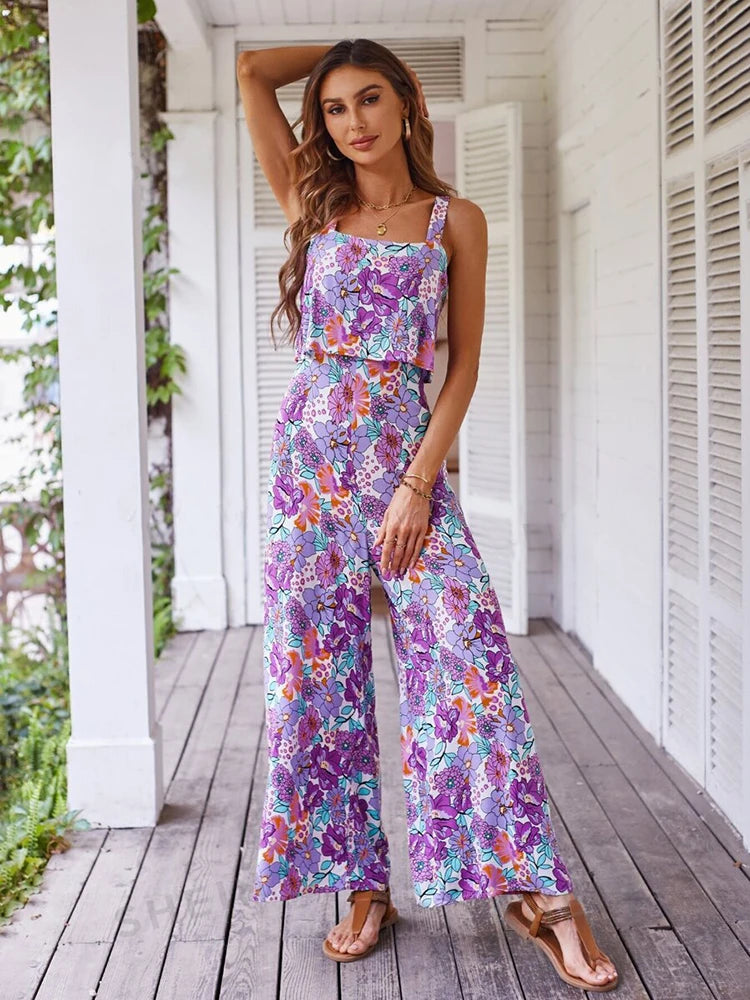 Macacão Feminino Lonovah Floral Vibes