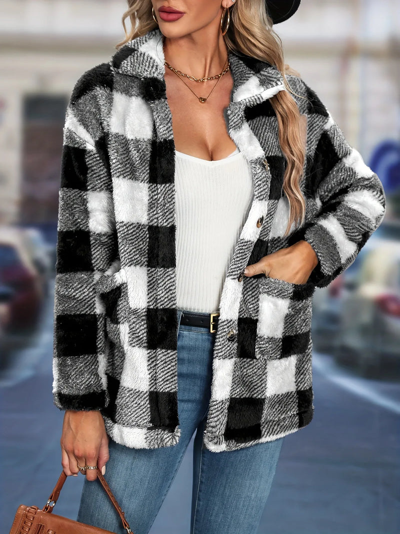 Casaco Feminino Lonovah Xadrez Soft Winter