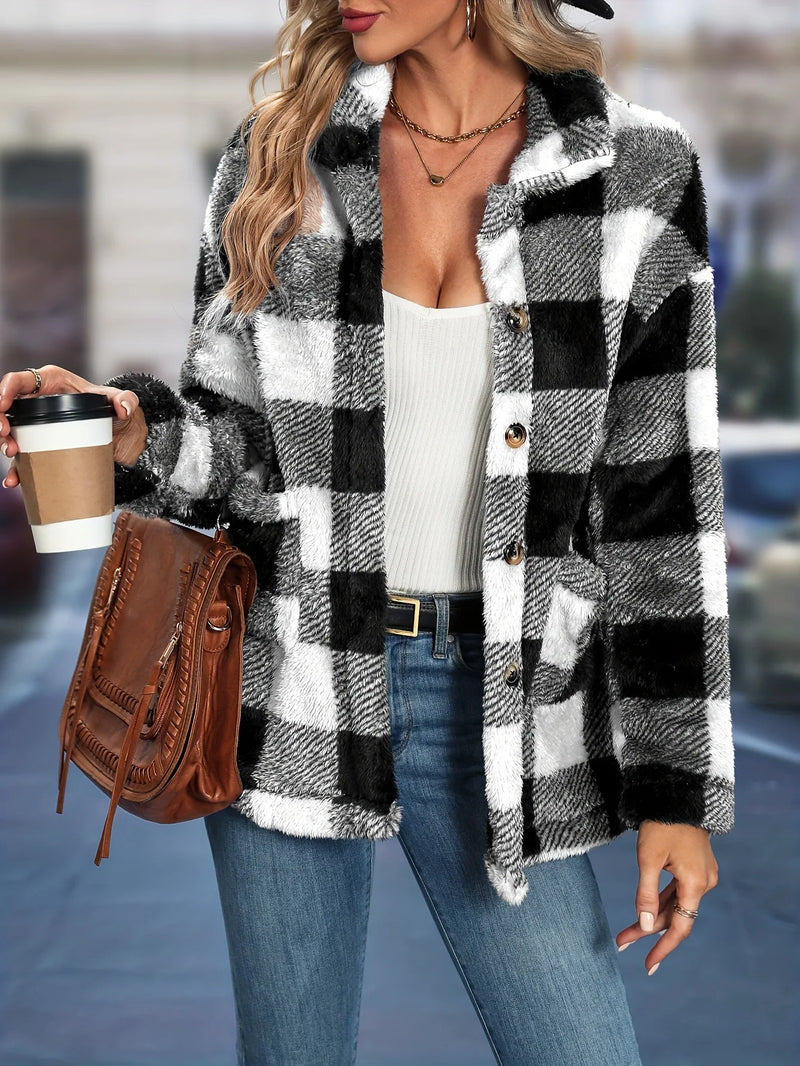 Casaco Feminino Lonovah Xadrez Soft Winter