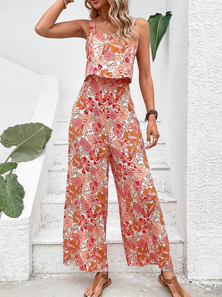Macacão Feminino Lonovah Floral Vibes