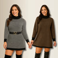 Vestido Feminino Lonovah Poncho Quadriculado