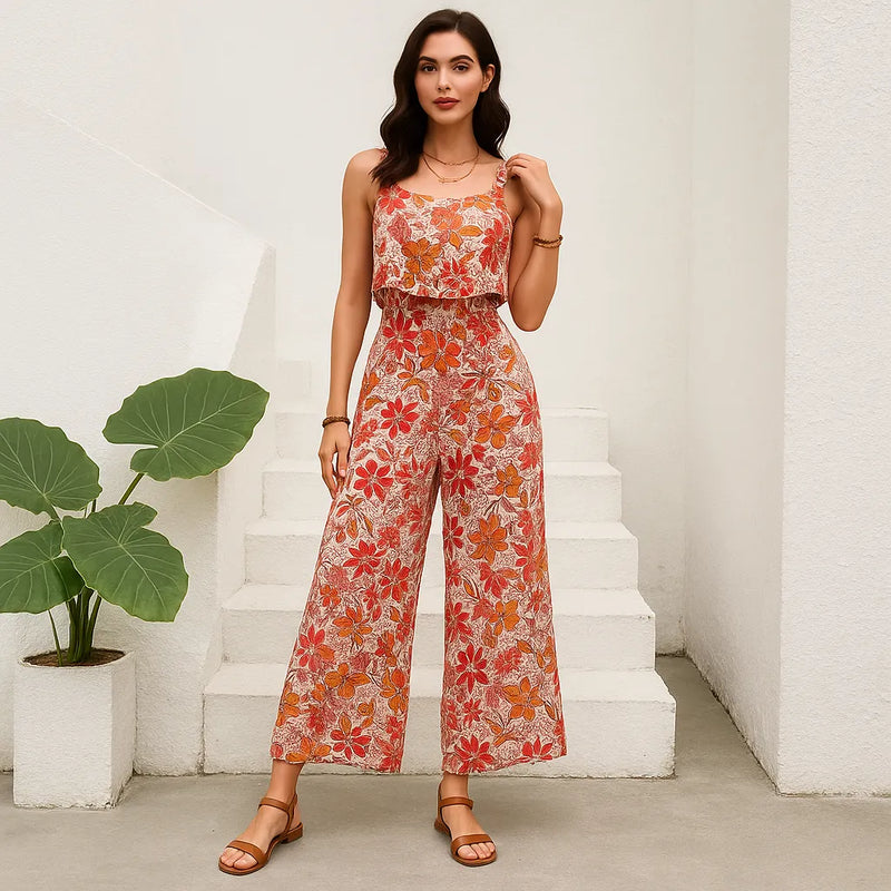 Macacão Feminino Lonovah Floral Vibes