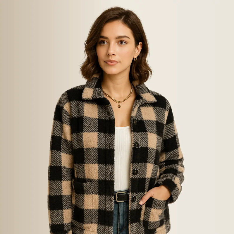 Casaco Feminino Lonovah Xadrez Soft Winter